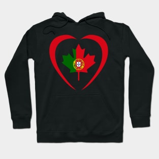 Portuguese Canadian Multinational Patriot Flag Series (Heart) Hoodie